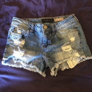 Aeropostale distressed jean shorts